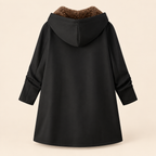 Évelyne | Manteau chaud à capuche, doublure sherpa douce