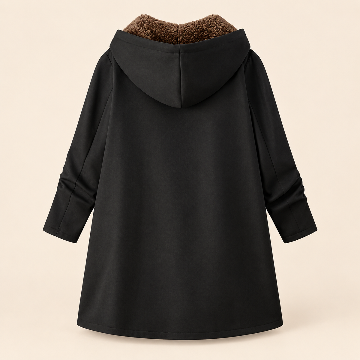 Évelyne | Manteau chaud à capuche, doublure sherpa douce