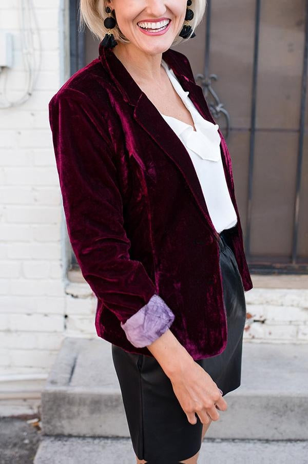 Violette | Blazer chic en velours