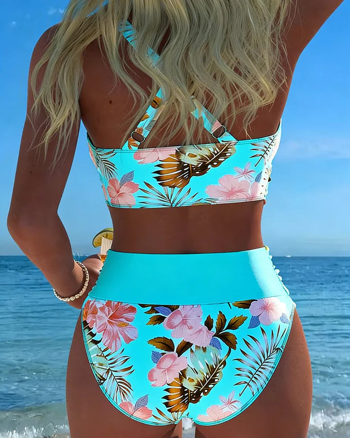 Jolina | Bikini floral en contraste