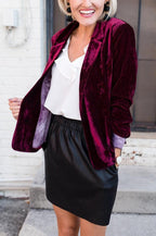Violette | Blazer chic en velours