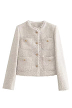 Joséphine | Veste en tweed à boutons métalliques et poches