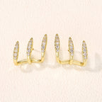 Fleur - Boucle d'oreille triple élégante