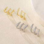Fleur - Boucle d'oreille triple élégante
