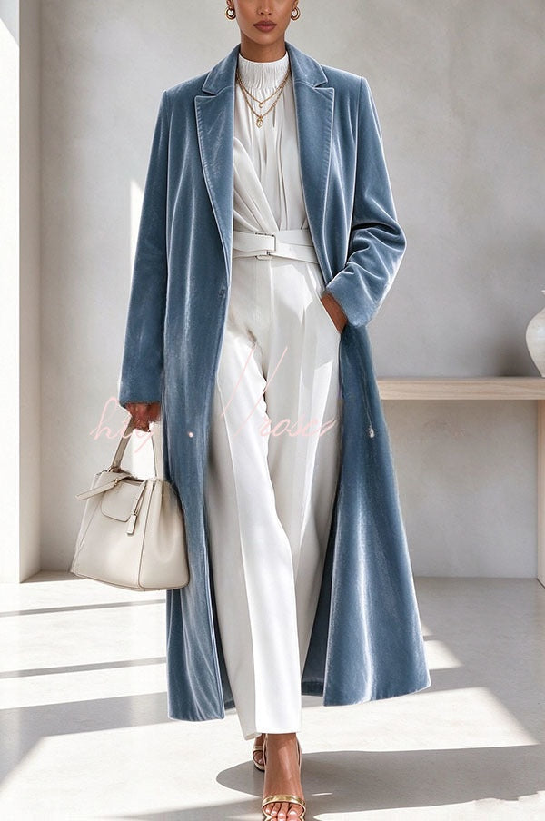 Perrine | Long manteau élégant en velours