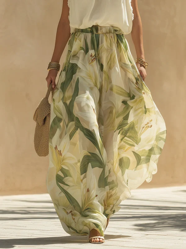 Camela | Conjunto halter y pantalón flora