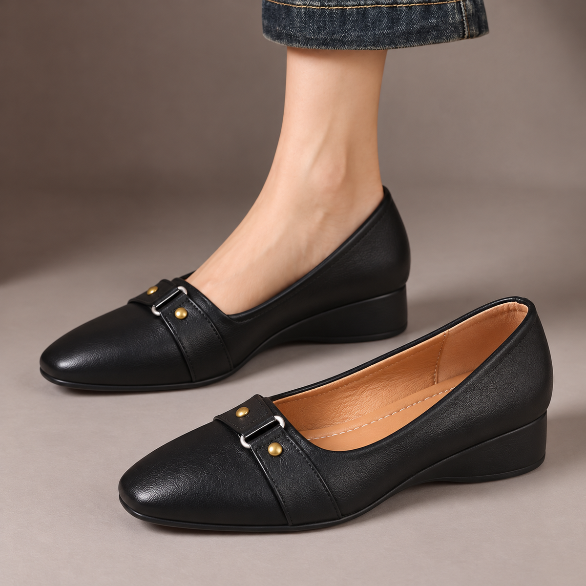 Dahlia | Mocassins compensés à boucle