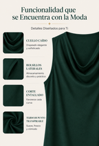 Laura | Vestido elegante de escote tipo capucho ajustado