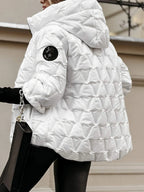 Éline | Veste matelassée brillante à capuche