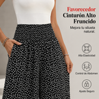Lina | Pantalones de mujer fluidos de talle alto y pierna ancha