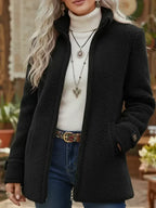 Judith | Veste douce à col montant et zip intégral