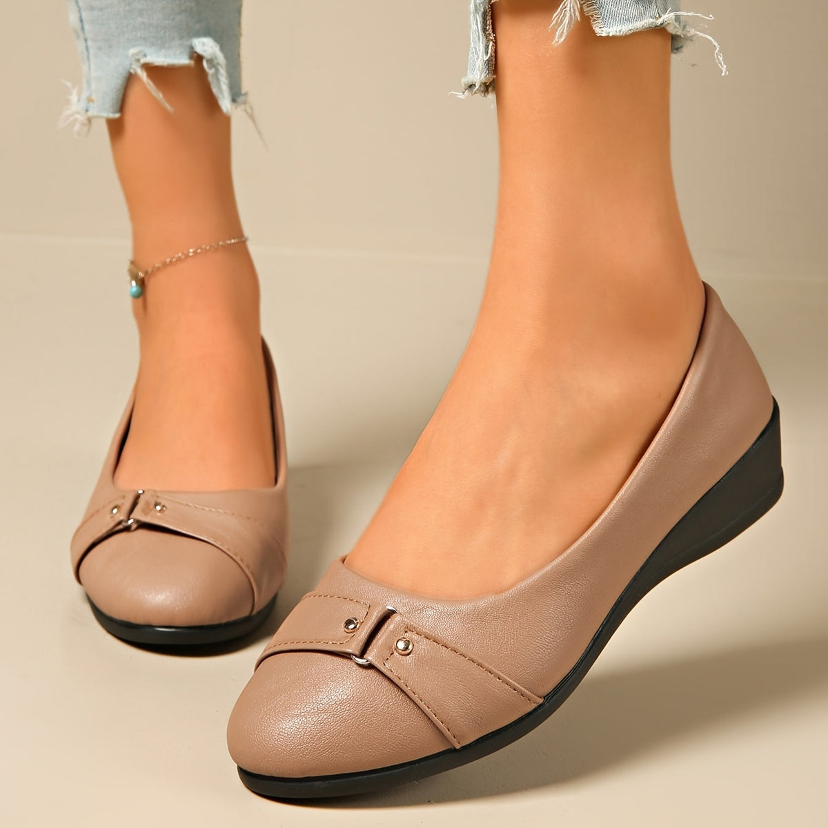 Dahlia | Mocassins compensés à boucle