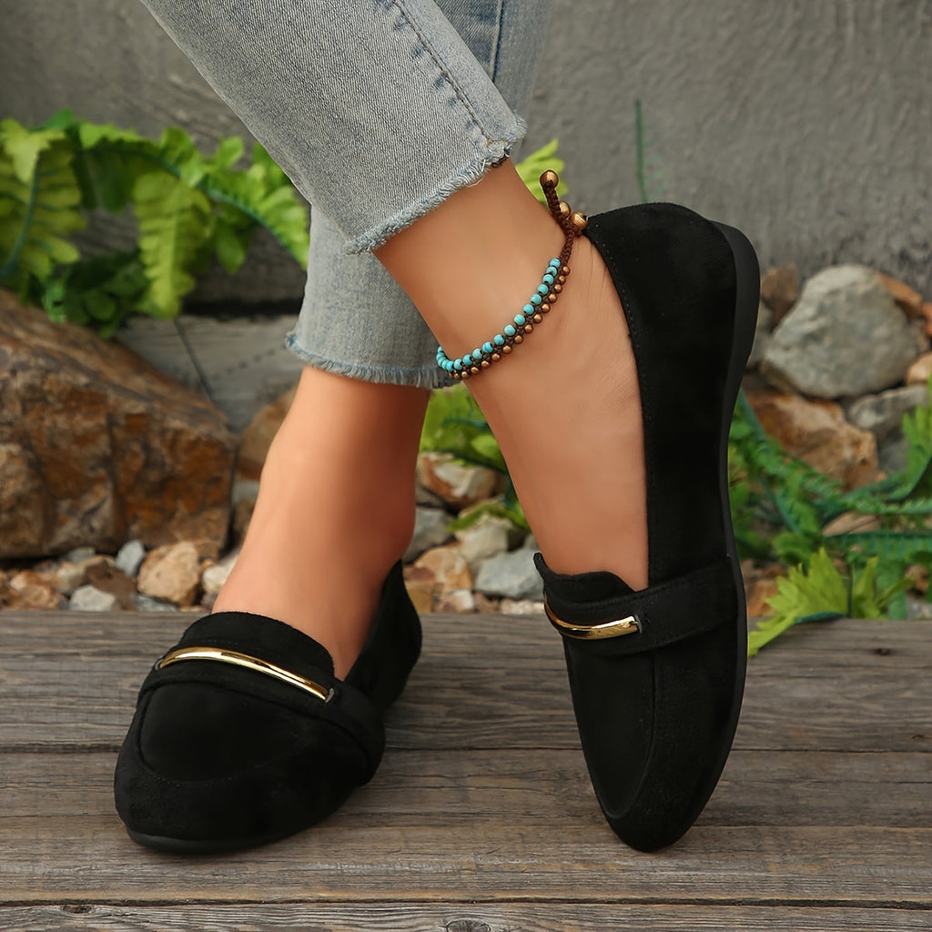 Élise | Mocassins pointus effet daim