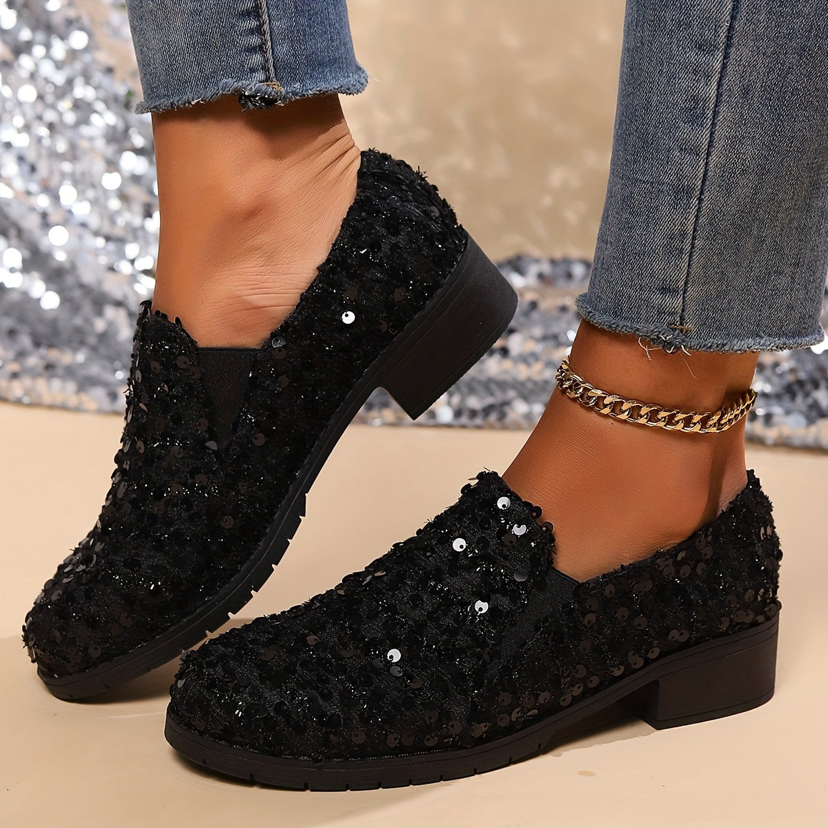Fanny | Mocassins à enfiler à sequins