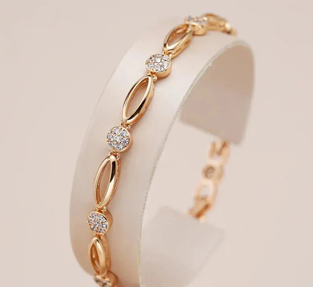 Priscille - Bracelet doré élégant avec zircone