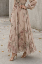 Céleste | Robe longue fleurie