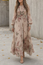 Céleste | Robe longue fleurie