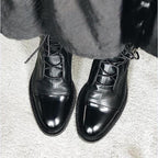 Hortense | Bottines à lacets raffinées à bout rapporté poli