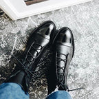 Hortense | Bottines à lacets raffinées à bout rapporté poli