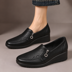 Dominique | Mocassins compensés à zip latéral