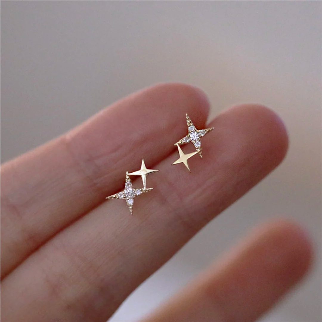 Albane - Boucles d'oreilles étoile brillante
