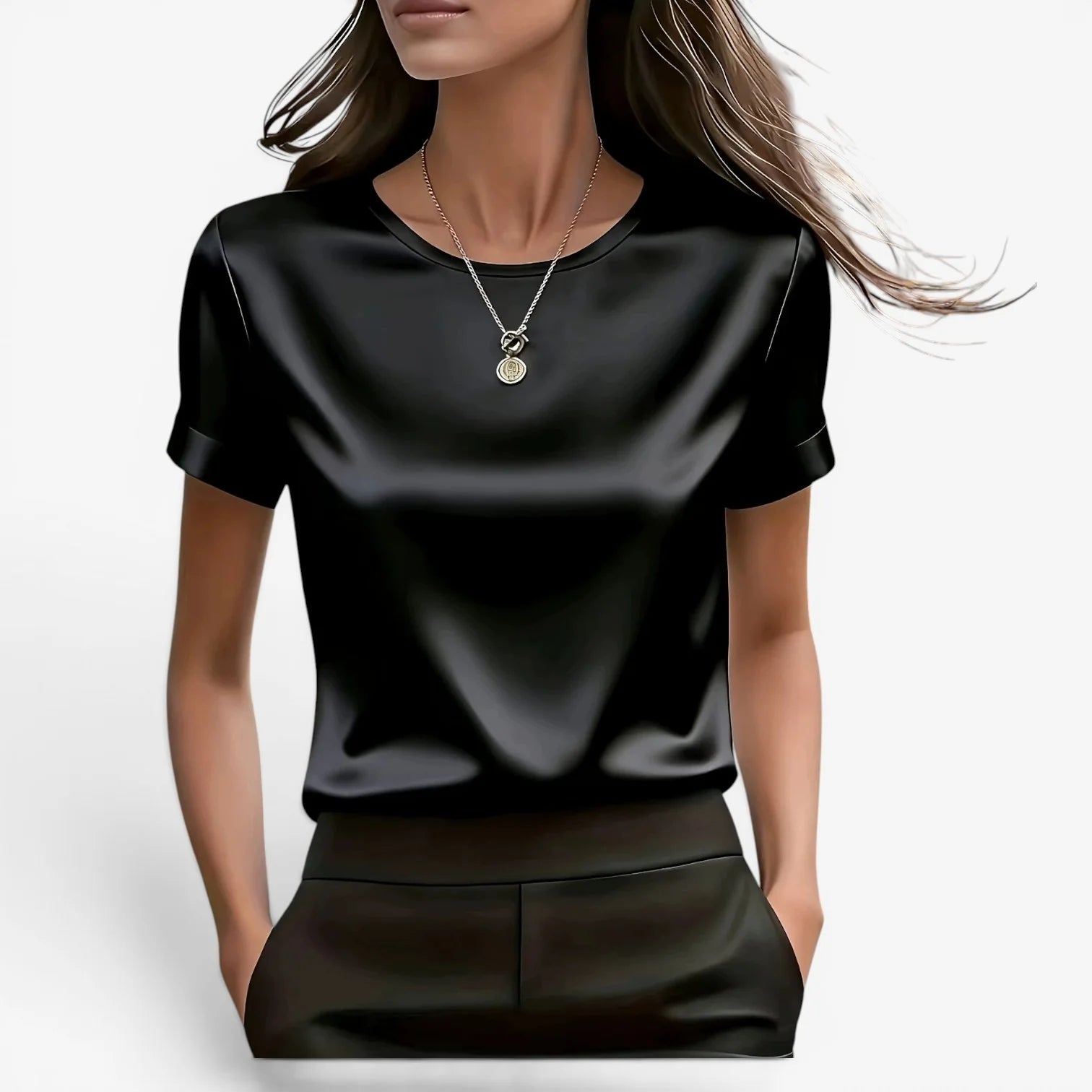 Adriana | Camiseta elegante de satén