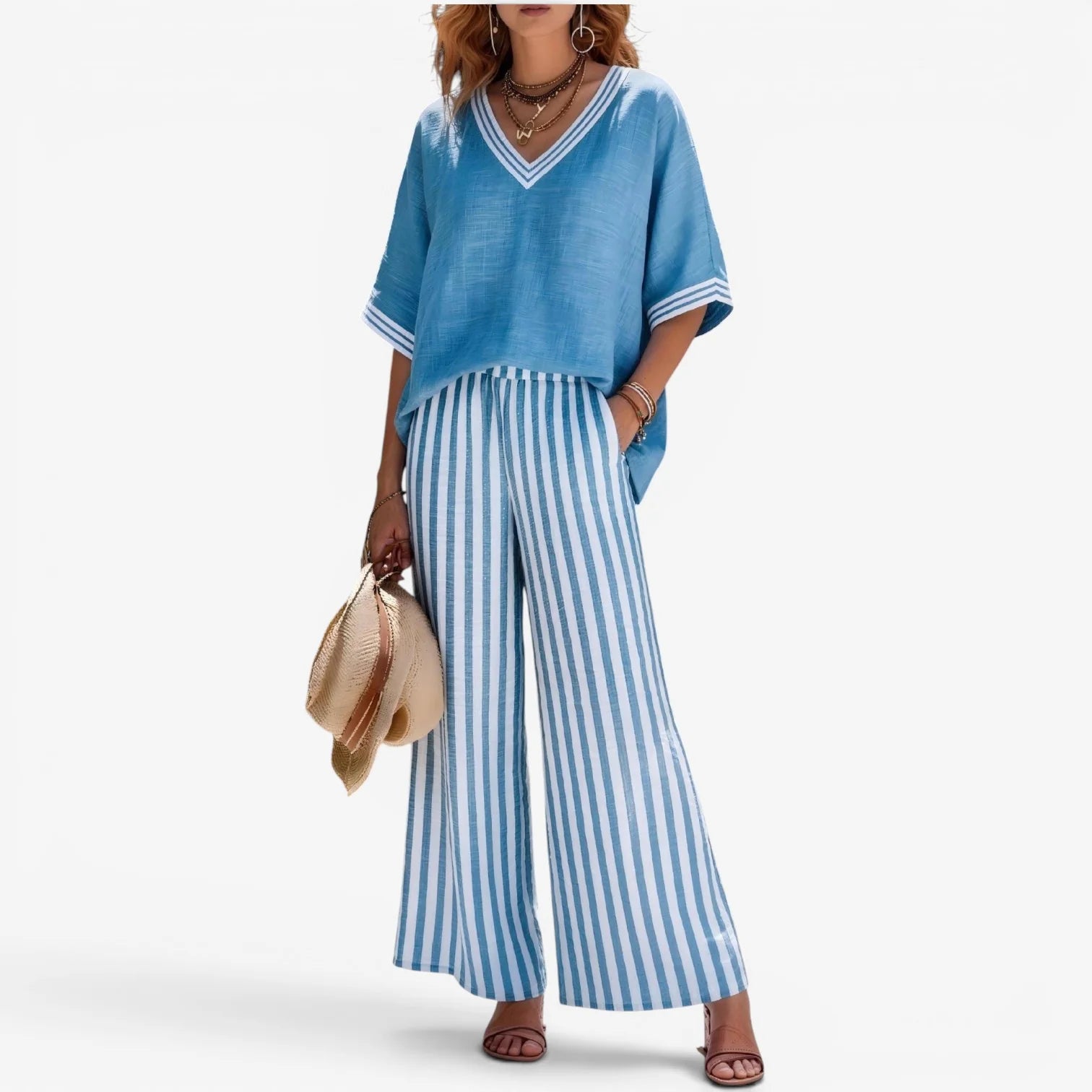 Celia | Traje de pantalón a rayas