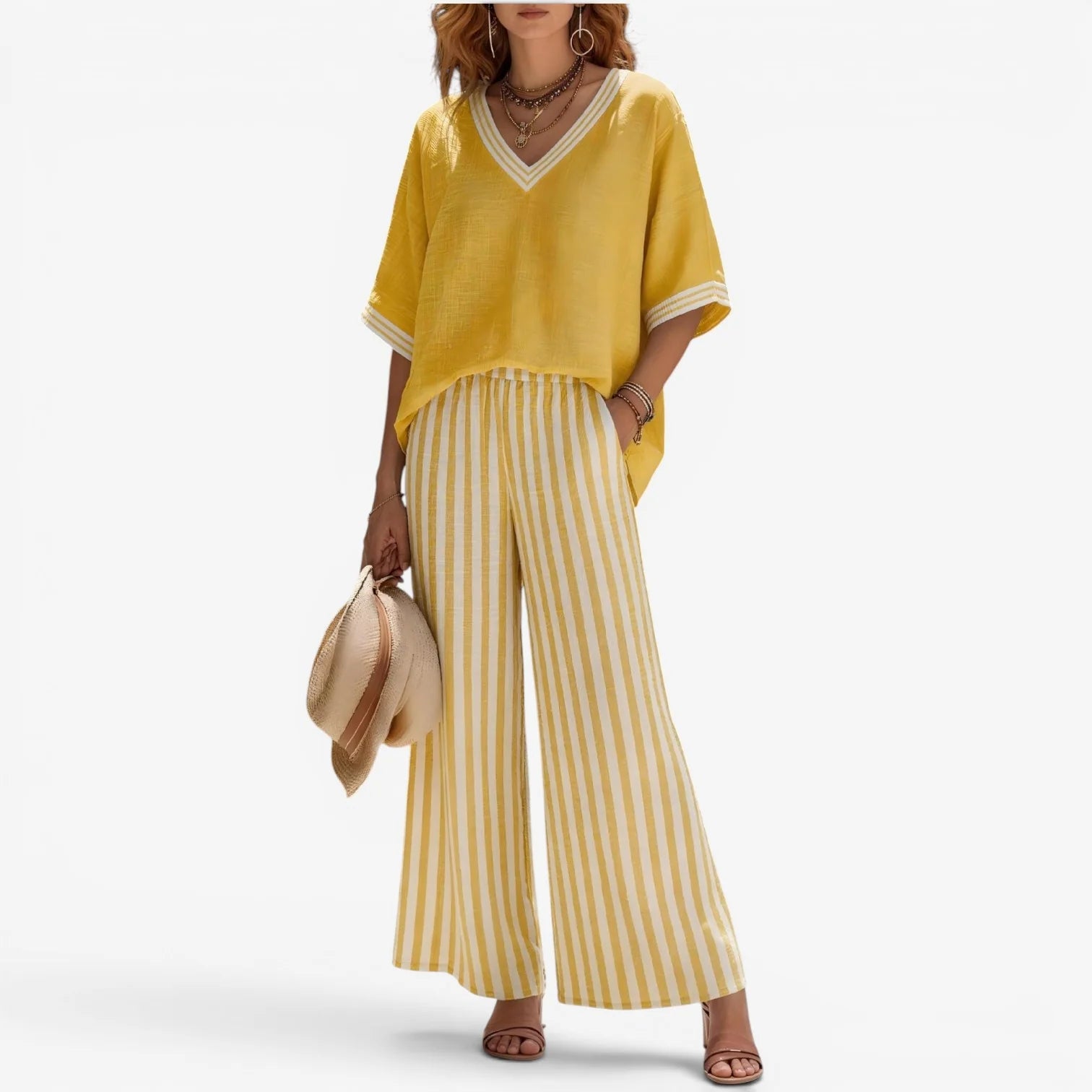 Celia | Traje de pantalón a rayas
