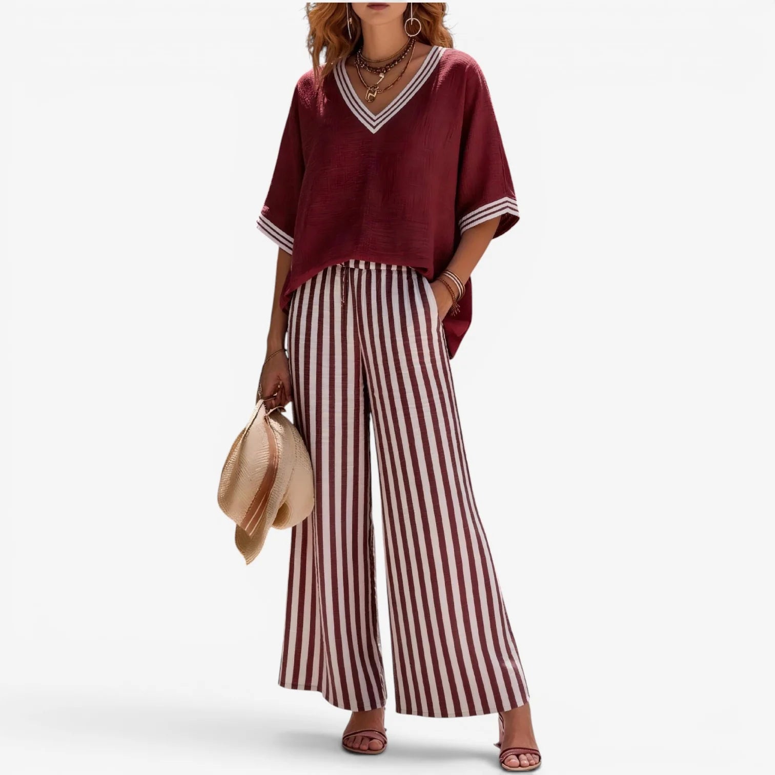 Celia | Traje de pantalón a rayas