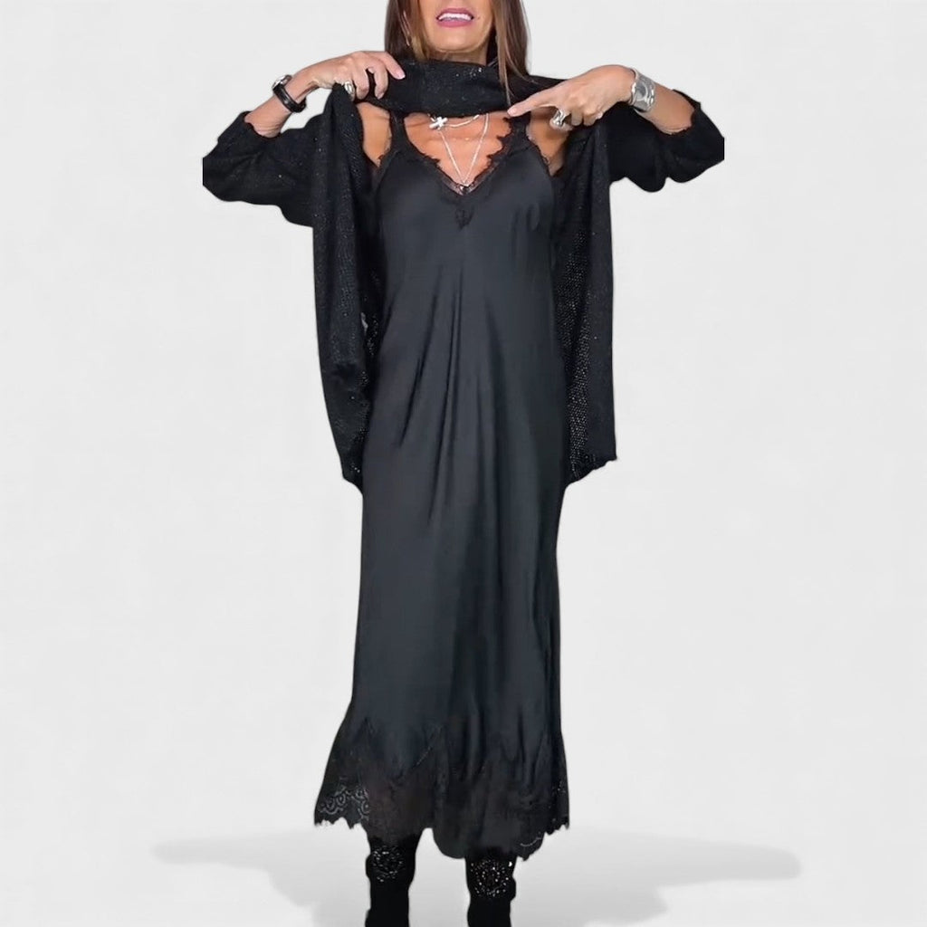Séléna | Ensemble deux pièces robe et pull long en maille