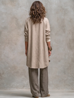 Mina | Conjunto de 3 Piezas Chaqueta Drapeada y Pantalón Palazzo