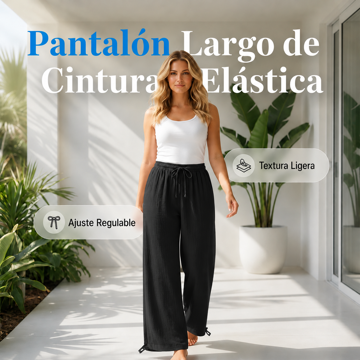 Miranda | Pantalones con cintura elástica para mujer.