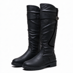 Valentine | Bottes d’équitation hautes à sangle à boucle et zip dorsal