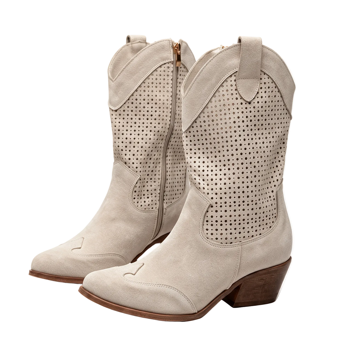 Suzanne | Bottes western à tige courte et perforations