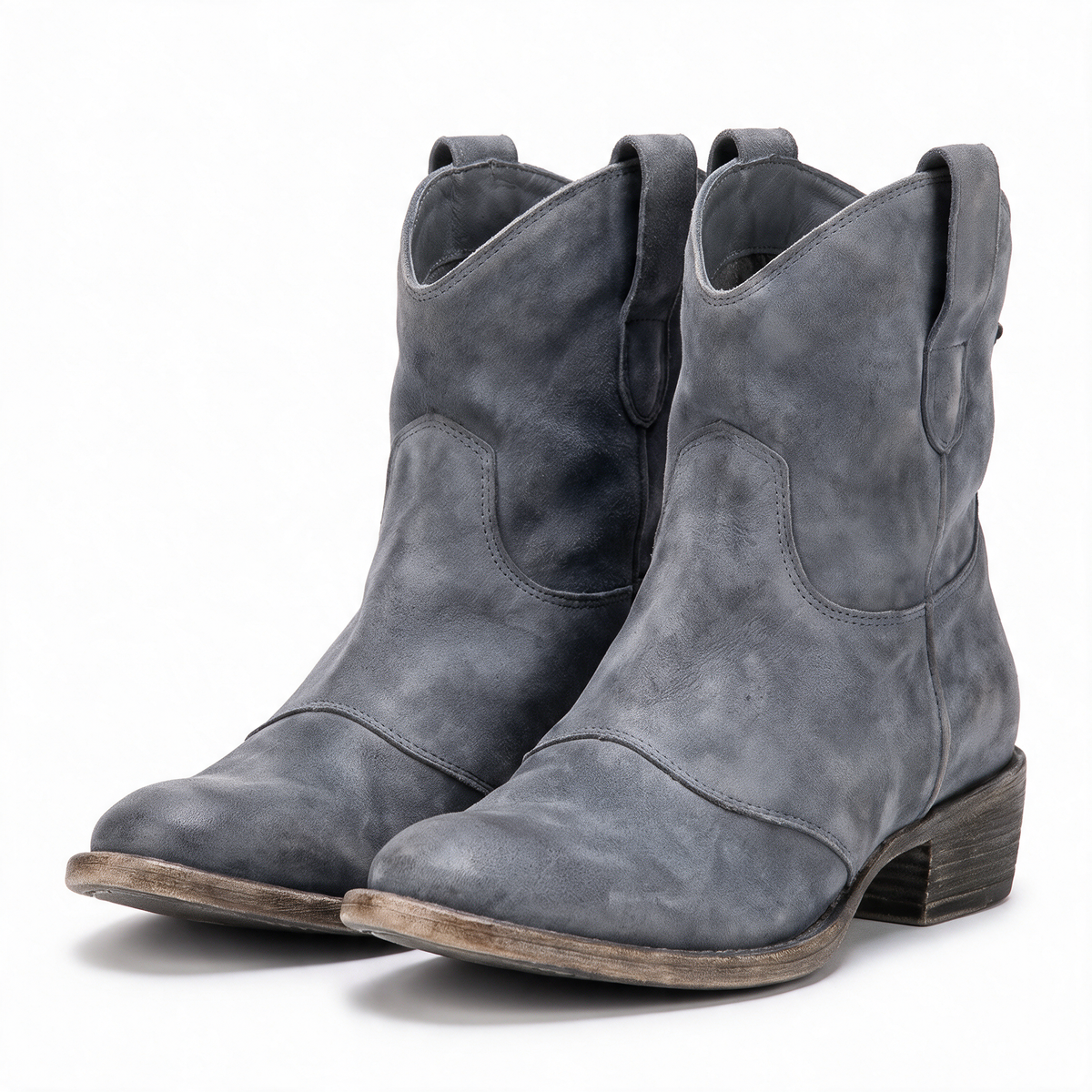 Yvette | Bottines western à surpiqûres et ligne sculpturale épurée