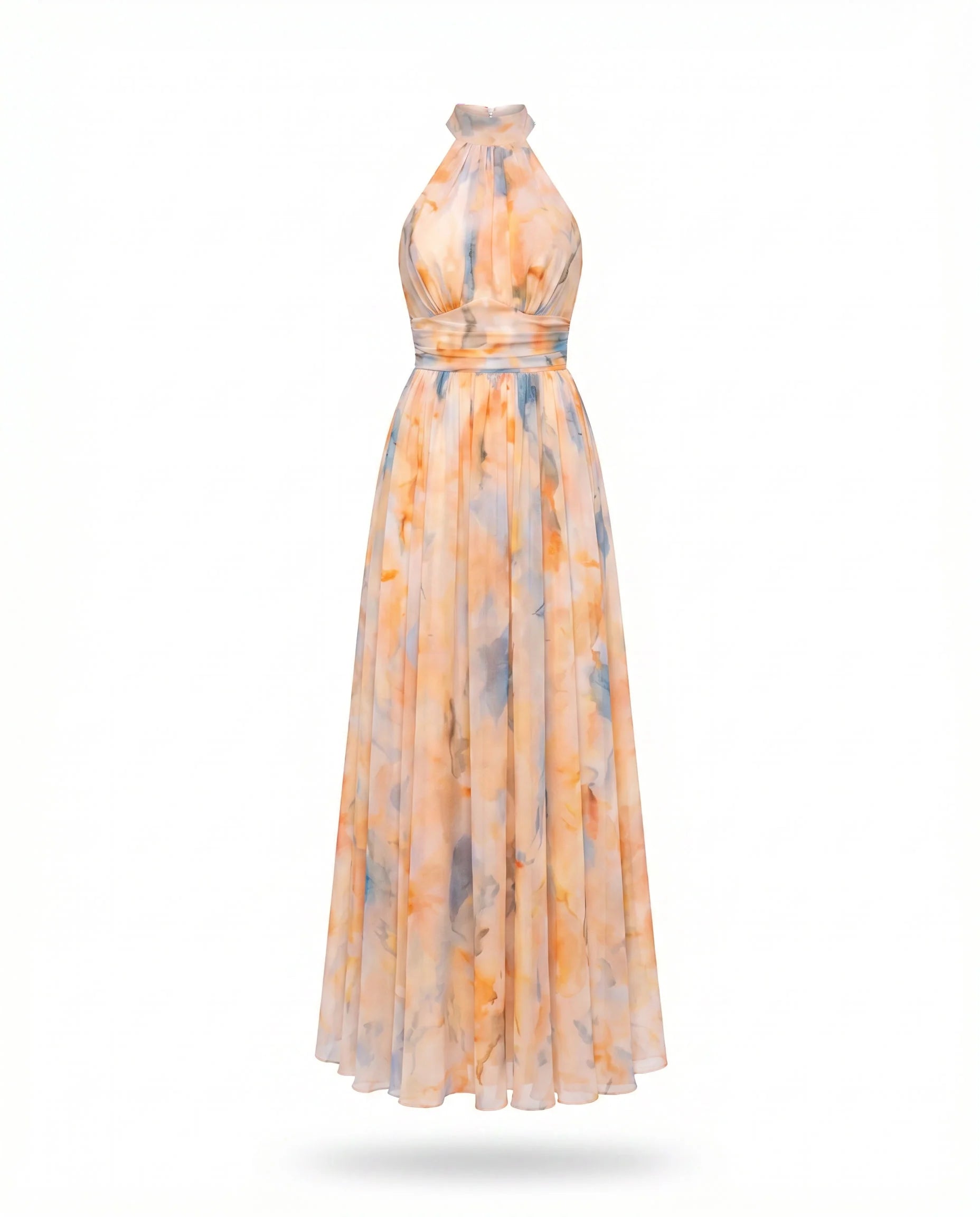 Isabel │Vestido Halter Melocotón