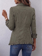 Faustine | Veste utilitaire brodée à fleurs bohème