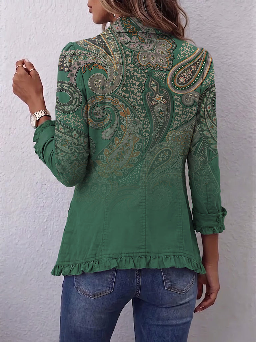 Dorothée | Veste à motif cachemire