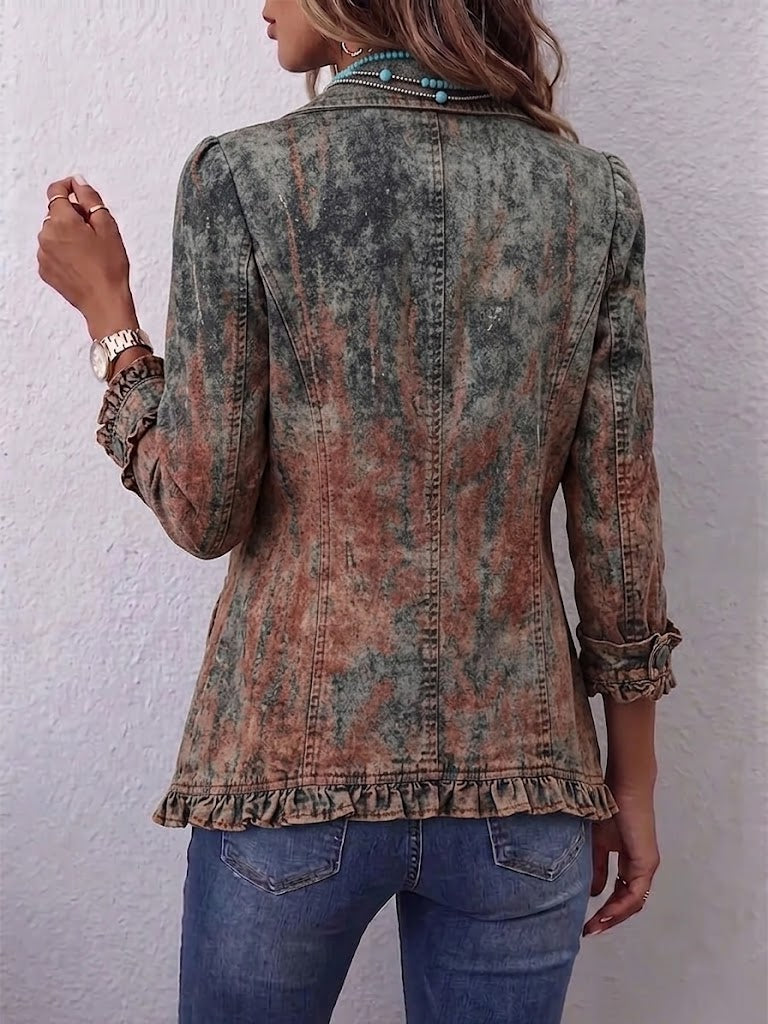 Anaïs | Veste à imprimé dégradé et volants
