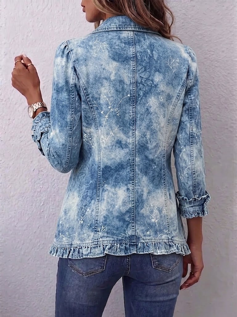 Pétronille | Veste à imprimé botanique et volants
