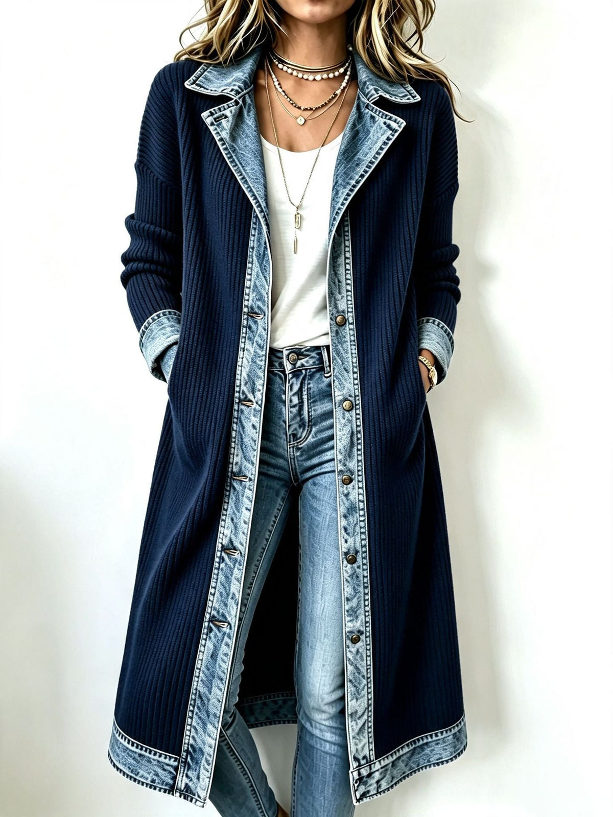 Rosalie™ | Long cardigan décontracté en maille
