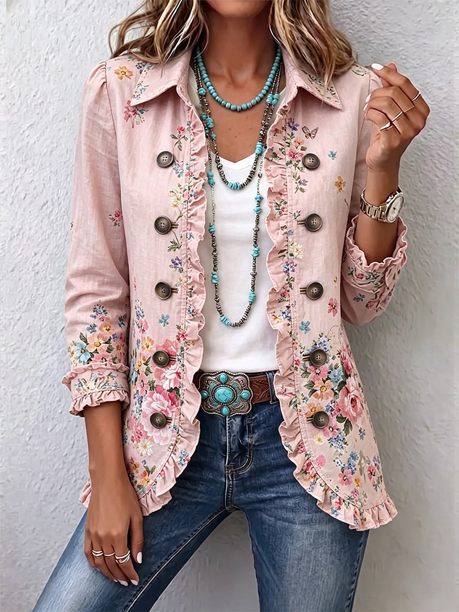 Solange | Veste fleurie