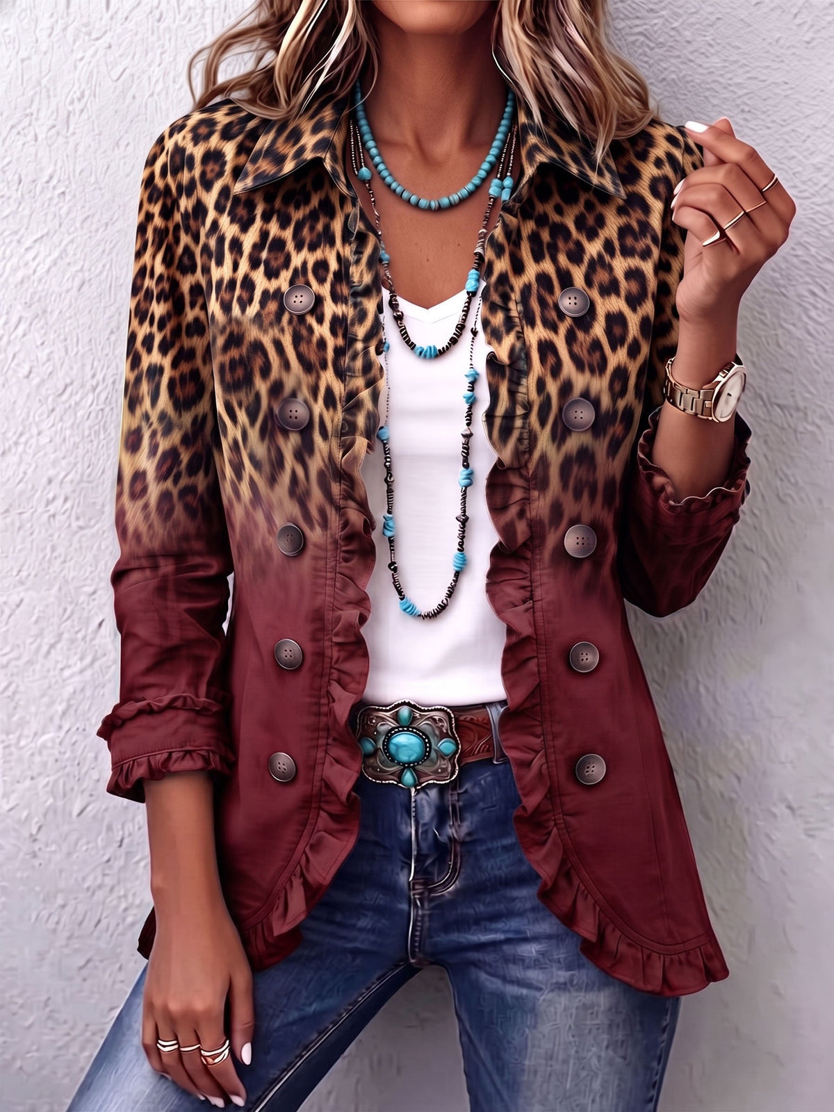 Bernadette | Veste blazer léopard