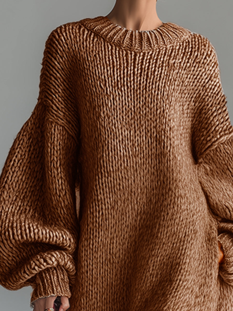 Ysaline | Élégante robe longue en maille.