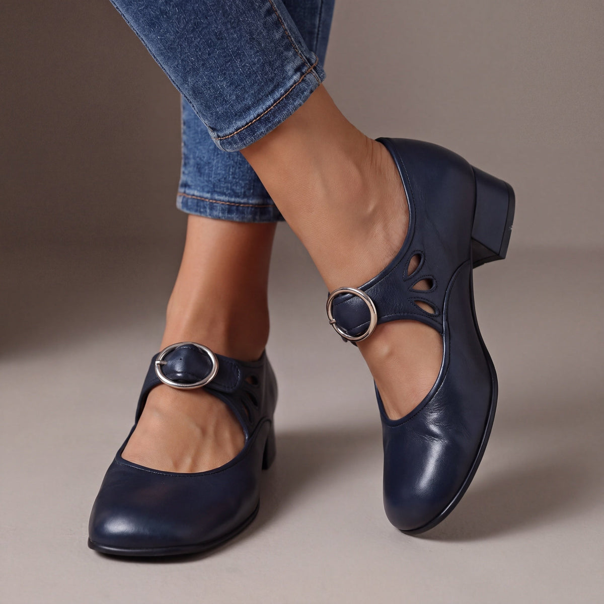 Aude | Sandales Mary Jane confort en cuir