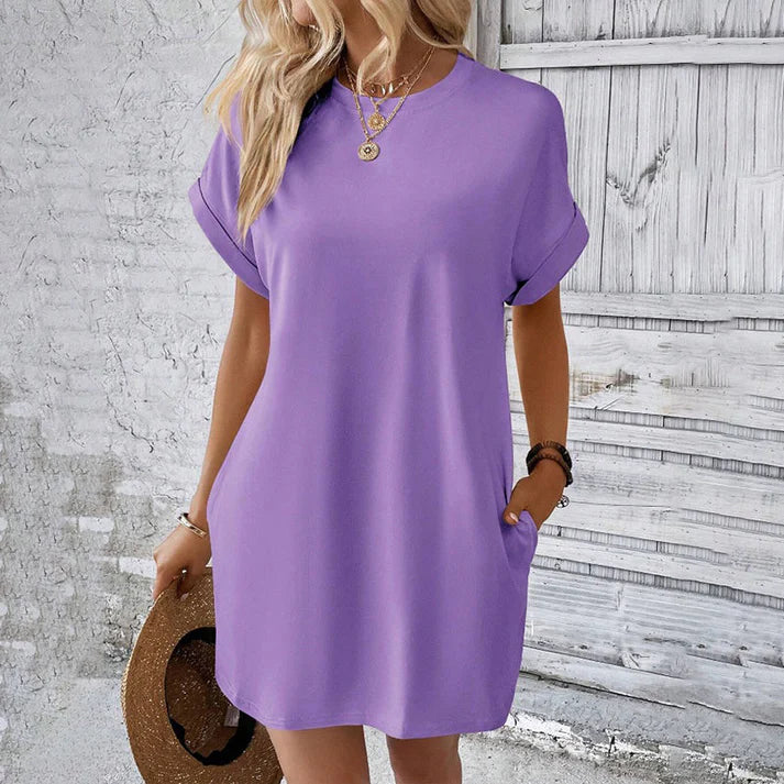 Noa | Vestido camisero cómodo con cuello canalé