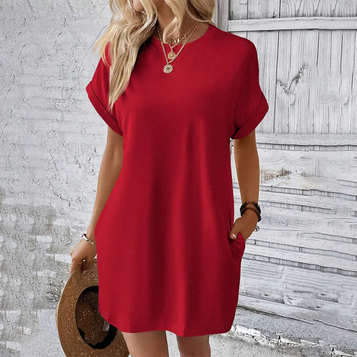 Noa | Vestido camisero cómodo con cuello canalé