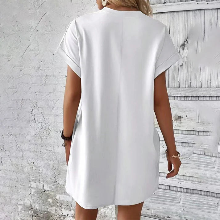 Noa | Vestido camisero cómodo con cuello canalé