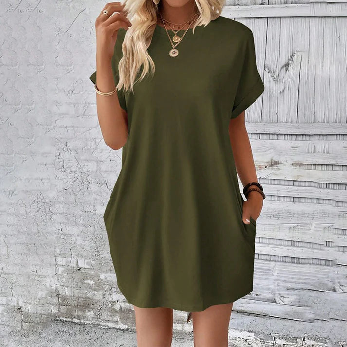 Noa | Vestido camisero cómodo con cuello canalé