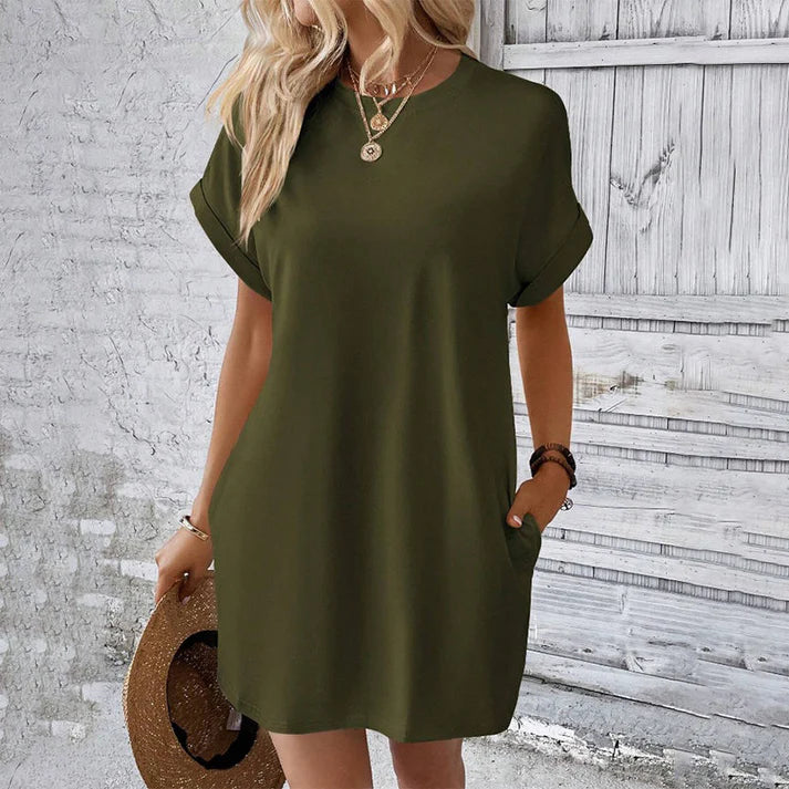 Noa | Vestido camisero cómodo con cuello canalé